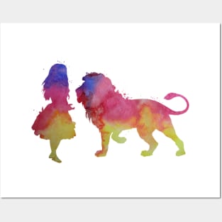 Lion and girl Posters and Art